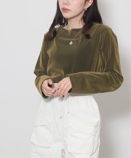 「RAY CASSIN」 長袖カットソー FREE ライトグレー レディース_画像6