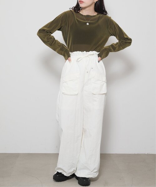 「RAY CASSIN」 長袖カットソー FREE ライトグレー レディース_画像7