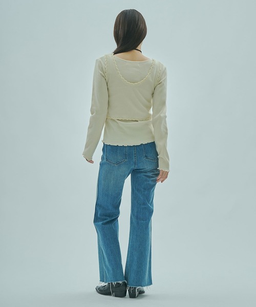 ROSE BUD（ローズバッド） tシャツ (mag.by c)LAYERED RIB TOP