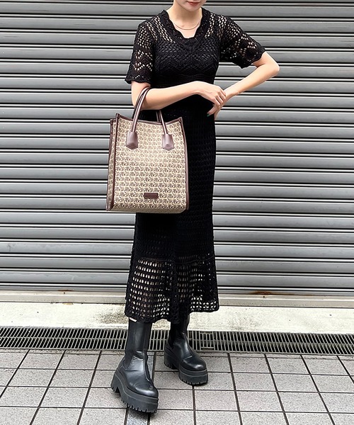 「RANDEBOO」 ニットワンピース FREE ベージュ レディース_画像3