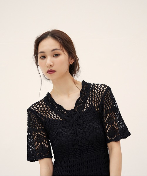 「RANDEBOO」 ニットワンピース FREE ベージュ レディース_画像7