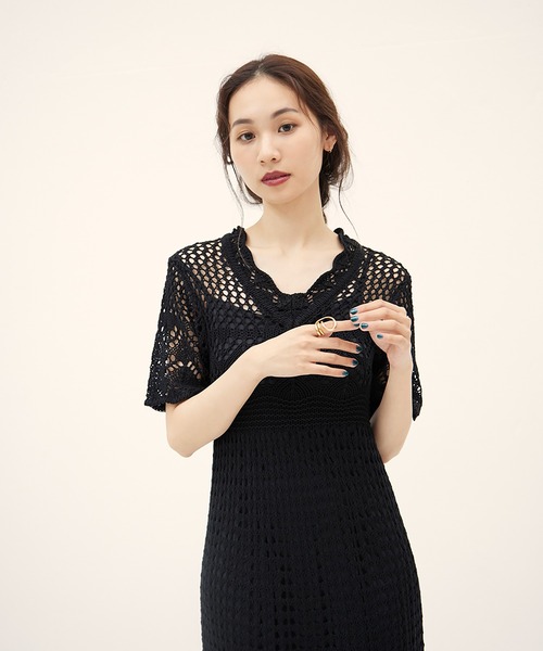 「RANDEBOO」 ニットワンピース FREE ベージュ レディース_画像9