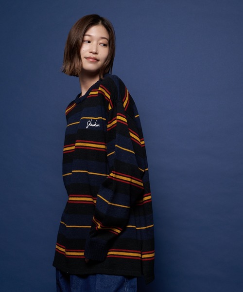 「SKOOKUM」 「JACKROSE」長袖ニット L イエロー メンズ_画像5