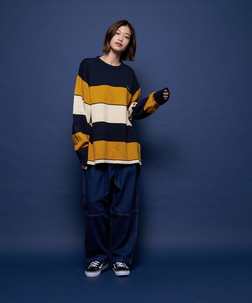 「SKOOKUM」 「JACKROSE」長袖ニット L イエロー メンズ_画像9