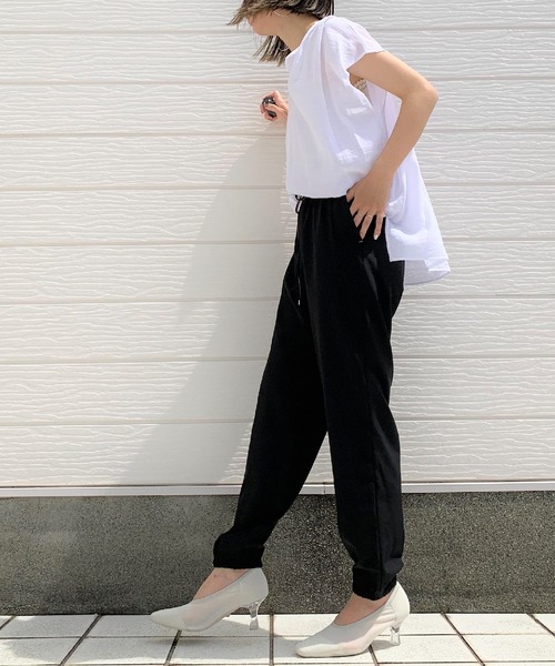 「Q」 半袖ブラウス MEDIUM ベージュ レディース_画像5