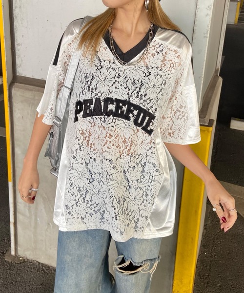 「non-hedge」 半袖Tシャツ FREE オフホワイト レディース_画像2