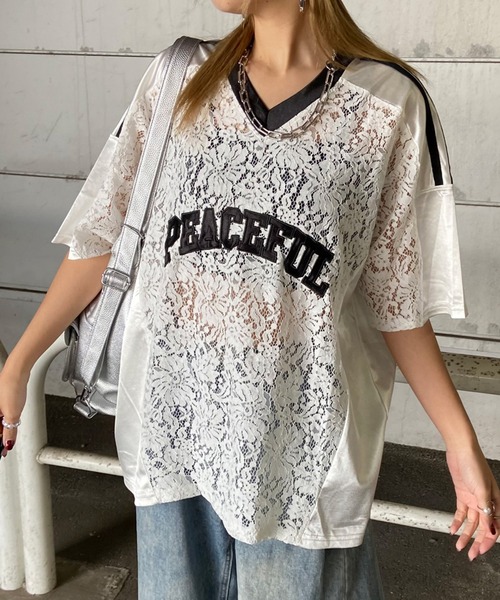 「non-hedge」 半袖Tシャツ FREE オフホワイト レディース_画像8