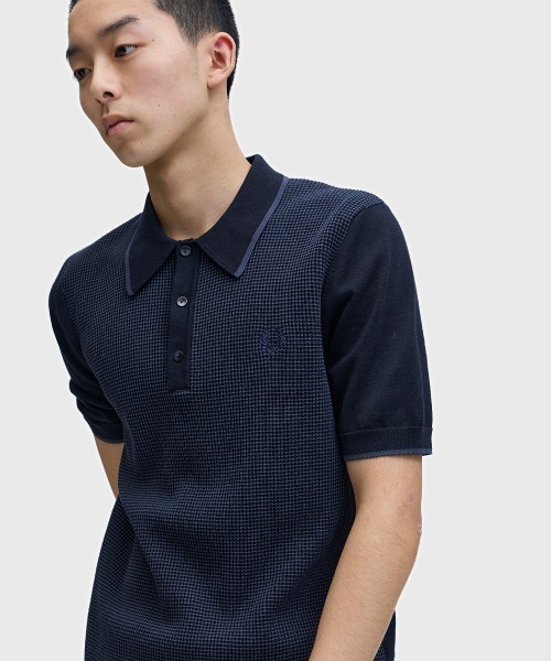FRED PERRY（フレッドペリー） ポロシャツ 半袖 Tonic Waffle Knitted