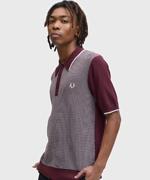 FRED PERRY（フレッドペリー） ポロシャツ Tonic Waffle Knitted Shirt