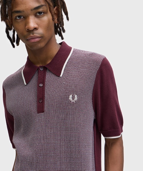 FRED PERRY（フレッドペリー） ポロシャツ 半袖 Tonic Waffle Knitted