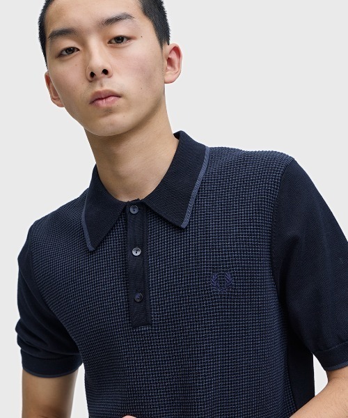 FRED PERRY（フレッドペリー） ポロシャツ 半袖 Tonic Waffle Knitted