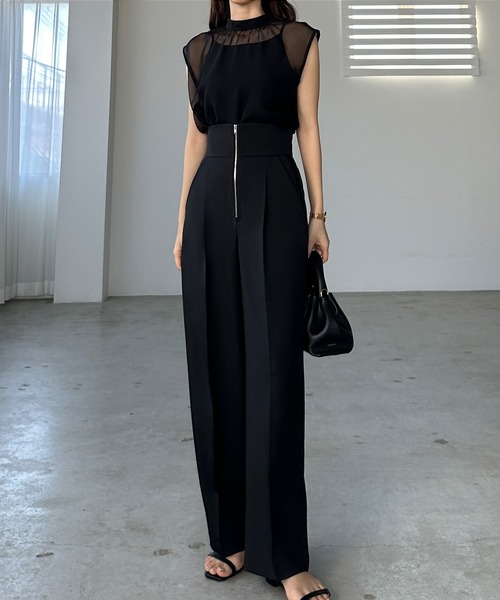 「Louere」 スラックス X-LARGE ライトグレー レディース_画像3