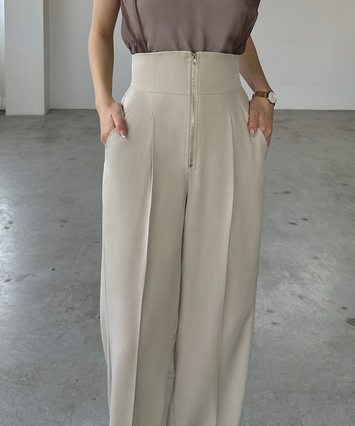 「Louere」 スラックス X-LARGE ライトグレー レディース_画像5