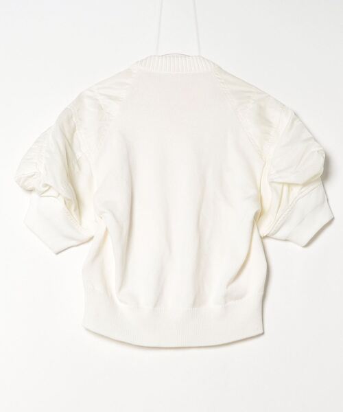 「Sacai」 半袖ニット 2 ホワイト レディースの画像