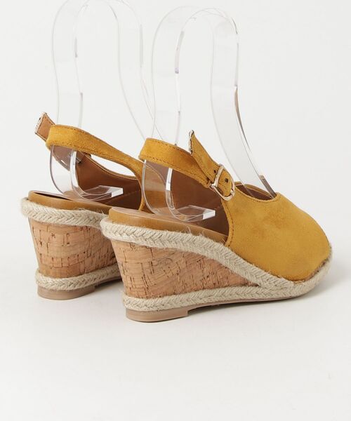 「PANIER」 ヒールサンダル 35.5 イエロー レディース_画像2