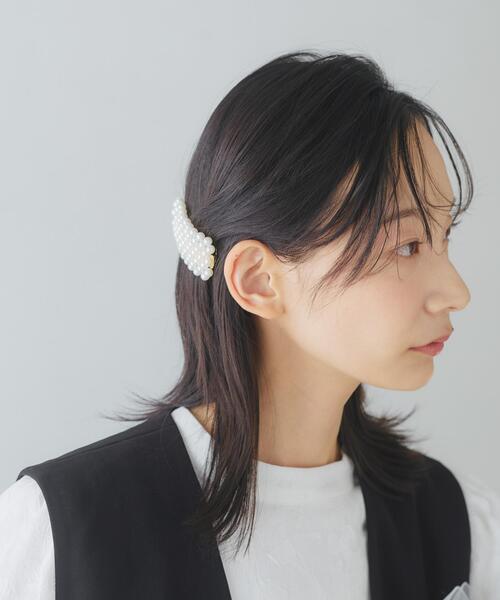 SMELLY（スメリー） ヘアクリップ パールワイドバレッタ : ZOZOTOWN