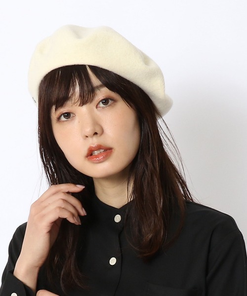 「LAULHERE」 ベレー帽 FREE ブラック レディース_画像8