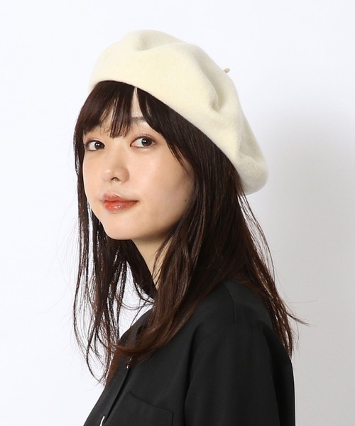 「LAULHERE」 ベレー帽 FREE ブラック レディース_画像9