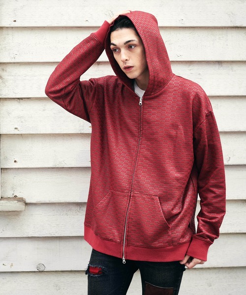 glamb」 ジップアップパーカー L レッド メンズ Polo Ralph Lauren 