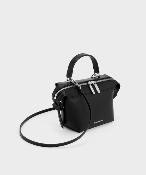 「CHARLES & KEITH」 2WAYバッグ S スミクロ レディース_画像3