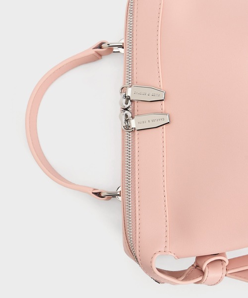 「CHARLES & KEITH」 2WAYバッグ S スミクロ レディース_画像8