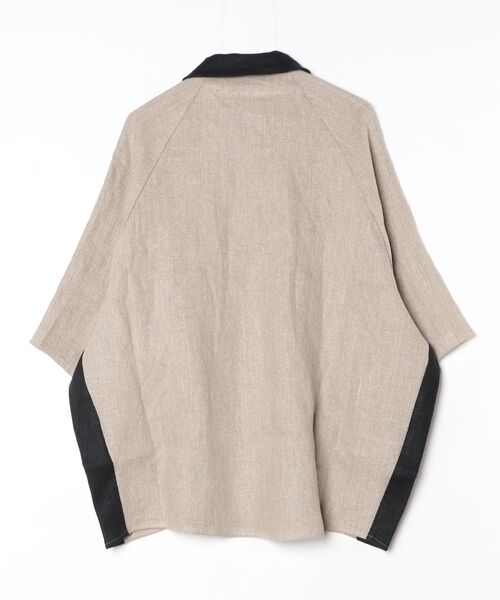シャツ 「my beautiful landlet」SEMI WET LINEN SHORT SLEEVE BIG SHIRT メンズ レディースの画像
