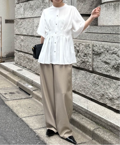 RANAN（ラナン） ブラウス シャツ 夏 半袖 「防シワ・接触冷感・UV