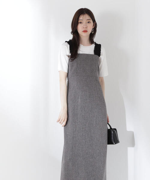 「PROPORTION BODY DRESSING」 キャミソールワンピース SMALL ブラック系その他 レディースの画像