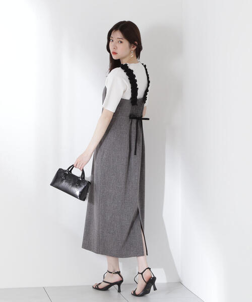 「PROPORTION BODY DRESSING」 キャミソールワンピース SMALL ブラック系その他 レディースの画像