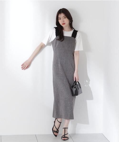 「PROPORTION BODY DRESSING」 キャミソールワンピース SMALL ブラック系その他 レディースの画像