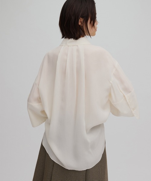 【新品】WIDE CUFFS SLEEVE CUPRO BLOUSE Ameri（アメリ） ブラウス シャツ WIDE CUFFS SLEEVE CUPRO BLOUSE