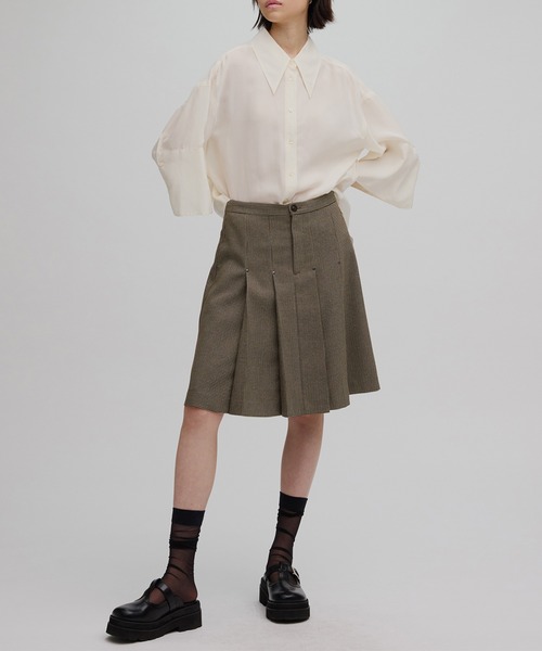 【新品】WIDE CUFFS SLEEVE CUPRO BLOUSE Ameri（アメリ） ブラウス シャツ WIDE CUFFS SLEEVE CUPRO BLOUSE