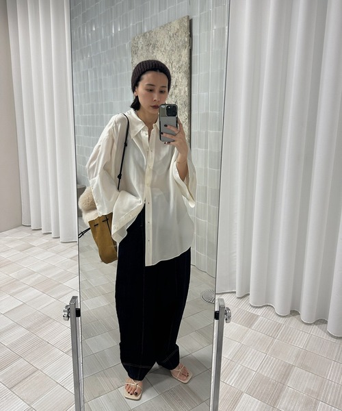 【新品】WIDE CUFFS SLEEVE CUPRO BLOUSE Ameri（アメリ） ブラウス シャツ WIDE CUFFS SLEEVE CUPRO BLOUSE