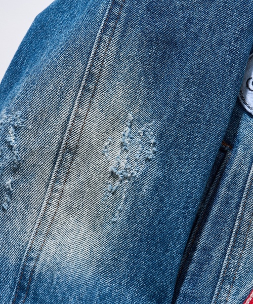 「FREAK'S STORE」 デニムジャケット フリ- ネイビー レディースの画像