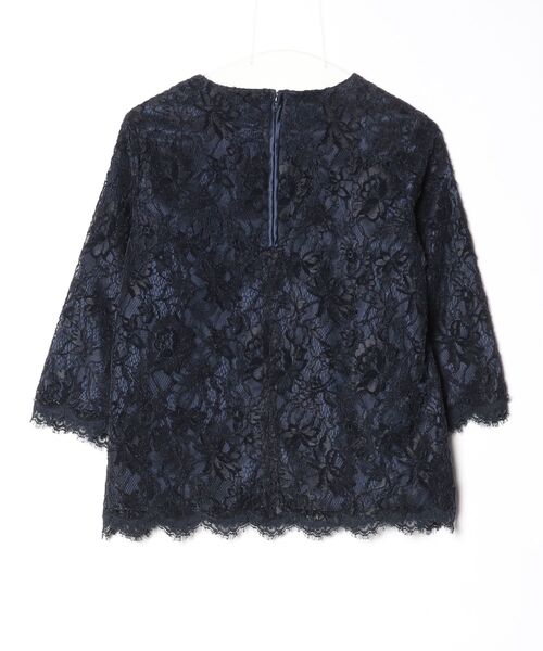 「FIGARO Paris」 7分袖ブラウス 38 ネイビー レディース_画像2