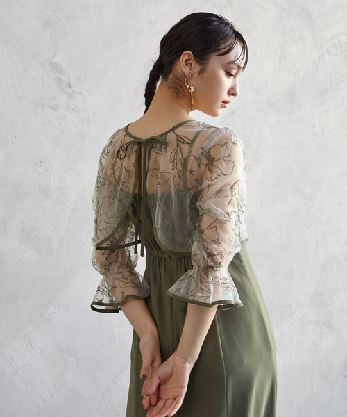 「AIMER」 コンビワンピース MEDIUM カーキ レディースの画像