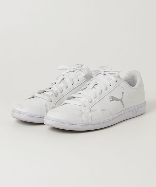 PUMA（プーマ） ローファー 25.0cm ホワイト×シルバー メンズ