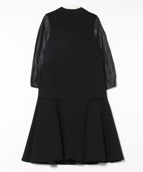 「LANVIN en Bleu」 長袖ワンピース 38 オフホワイト レディースの画像