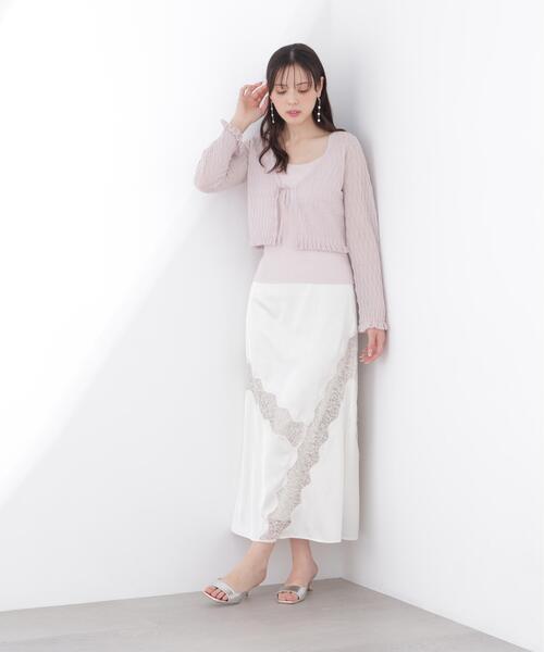  レーストリム ロングスカート PROPORTION BODY DRESSING（プロポーションボディドレッシング