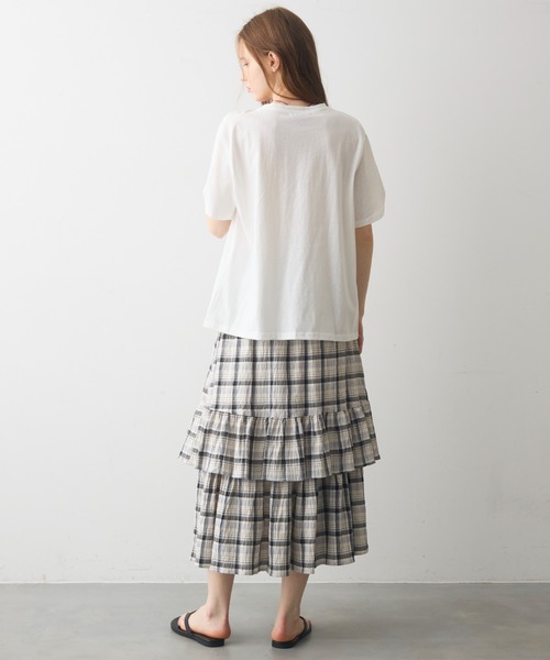 Crisp（クリスプ） スカート crinkle check frill skirt / クリンクル