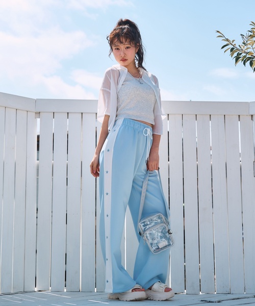 LOVETOXIC ワイドパンツ パンツ 「LTXC/吸水速乾/快適」星刺しゅう