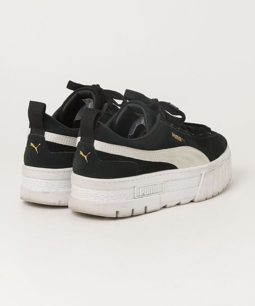 「PUMA」 ローカットスニーカー 24.0cm ブラック×ホワイト レディース_画像2