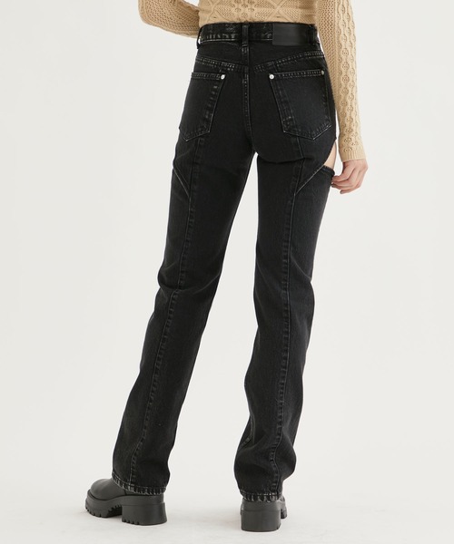「JOHN LAWRENCE SULLIVAN」 デニムパンツ X-SMALL ブラック レディース_画像5