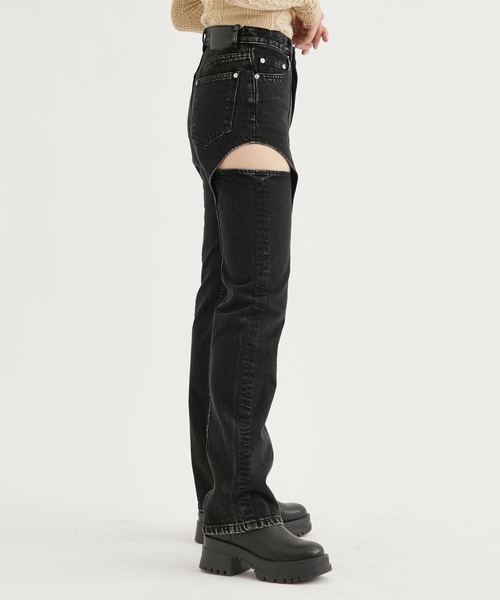 「JOHN LAWRENCE SULLIVAN」 デニムパンツ X-SMALL ブラック レディース_画像6