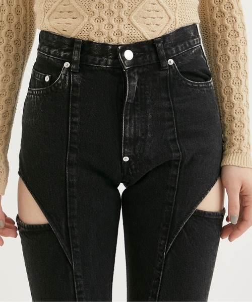 「JOHN LAWRENCE SULLIVAN」 デニムパンツ X-SMALL ブラック レディース_画像7