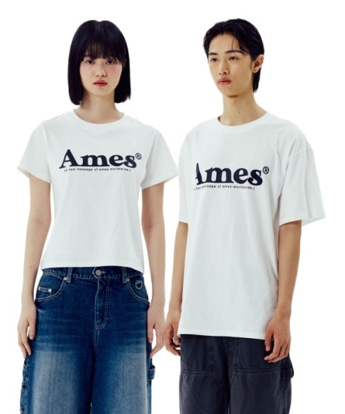 「AMESWORLDWIDE」 半袖Tシャツ MEDIUM ホワイト レディース | AMESーWORLDWIDE
