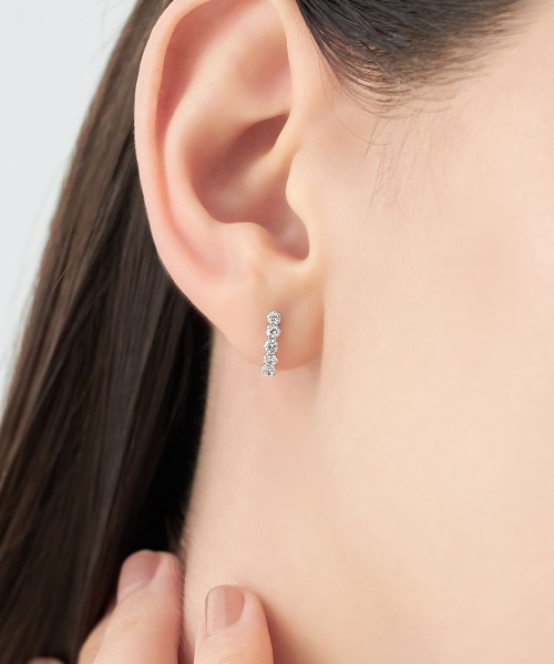 4℃（ヨンドシー） ピアス K10ホワイトゴールド ピアス レディース