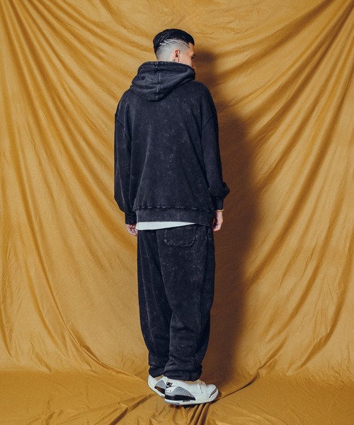 「Subciety」 ジップアップパーカー LARGE カーキ メンズ_画像5