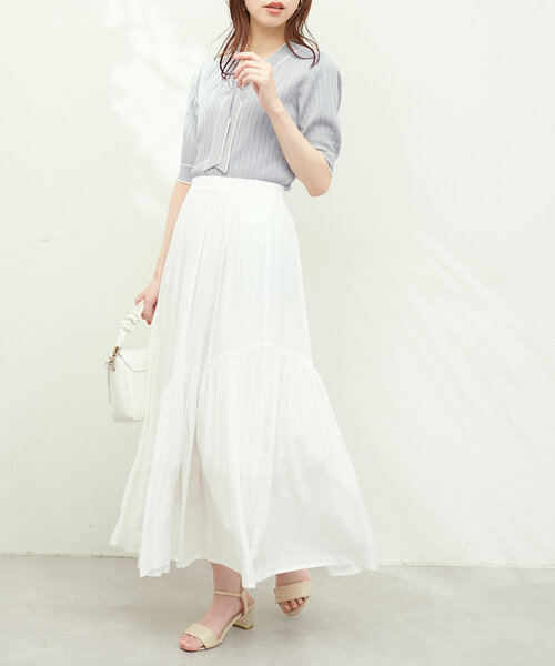 「natural couture」 半袖ニット FREE ピンクベージュ レディース_画像9
