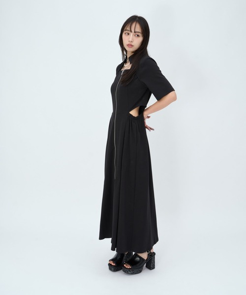 LEONARD 膝丈ポロワンピース HARE（ハレ） ワンピース 半袖 カナグナローボレロカットワンピース